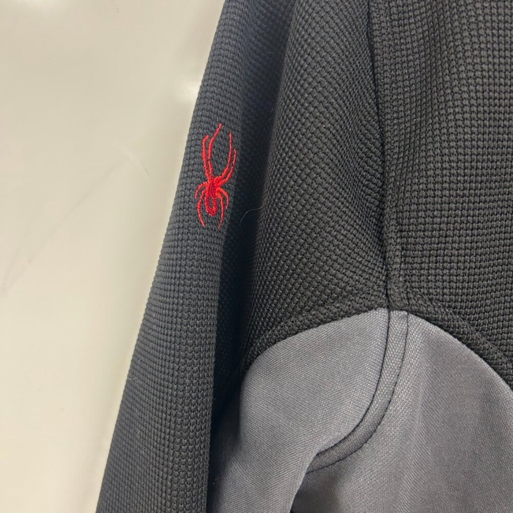 0403 Spyder Women’s Constant Full-Zip Fleece Jacket-Black/Gray/Red Softshell - Picture 6 of 12